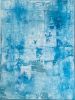 Duo de toiles 60 cm x 80 cm nuances de bleu azur.
