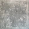 Toile 100 cm x 100 cm nuances de gris et argenté.